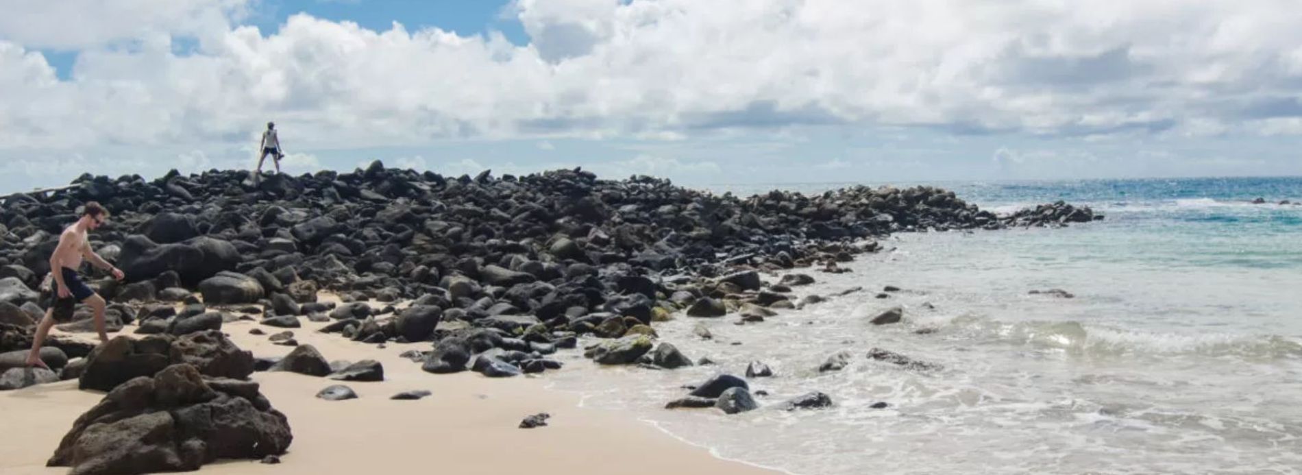 Rocky Kauai shoreline