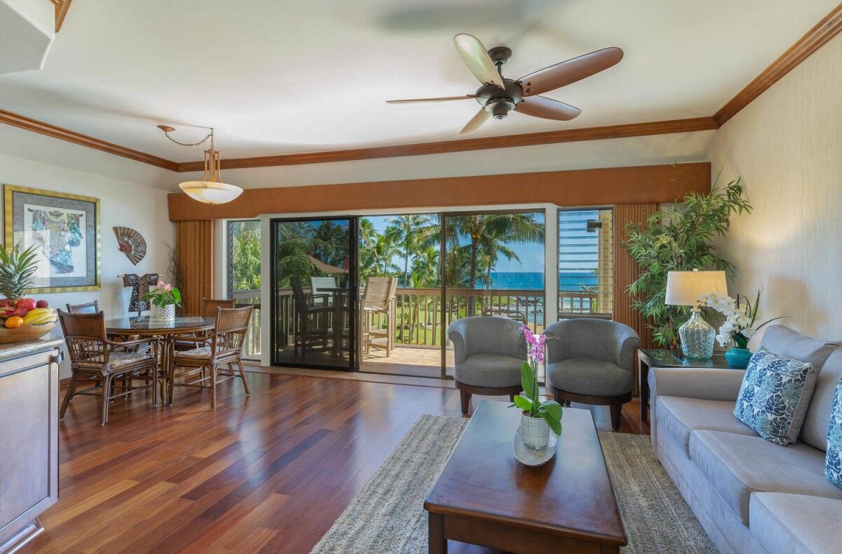 Interior of vacation rental in Kauai, Hawaii