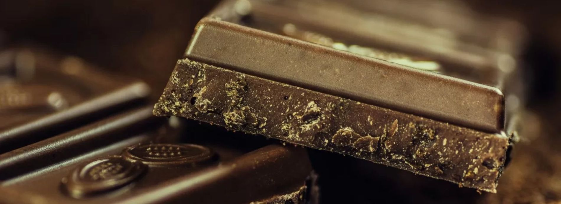 Closeup of chocolate bar